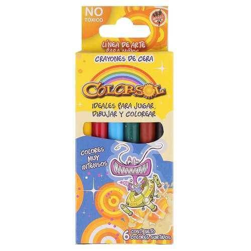 Crayones Colorsol X 6 Cortos