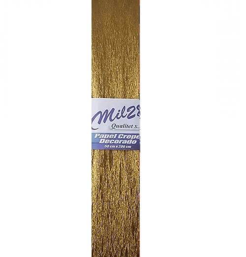 Papel Crepe Fantasia Mil28 Oro Paq X 10 Unid