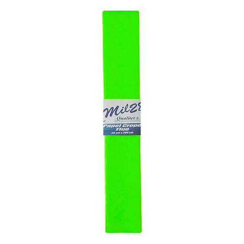 Papel Crepe Fluo Verde Mil28 Paq X 10 Unid