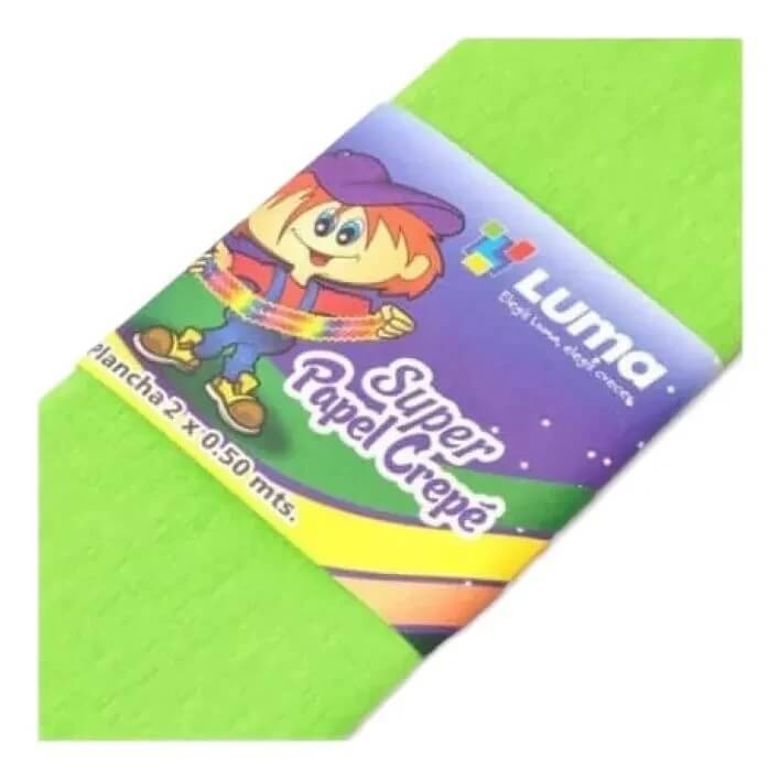 Papel Crepe Verde Manzana Paq X 10 Unid