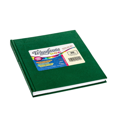 Cuaderno Triunfante 123 Forrado 19X23 T/D 96 Hjs Rayado Verde