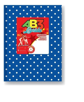 Cuaderno Laprida Ab3 Lunares Azul T/D 50 Hjs Rayado 