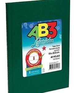 Cuaderno Laprida Ab3 Forrado Verde Osc T/d 50 Hjs Rayado 