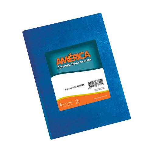 Cuaderno América T/c Forrado Azul 42 Hjs Rayado