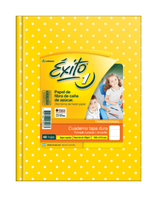 Cuaderno Éxito Lunares T/D 48 Hjs Rayado Amarillo