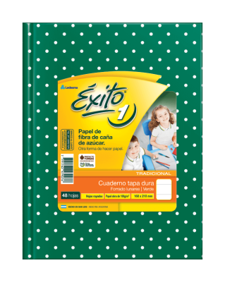 Cuaderno Éxito Lunares T/D 48 Hjs Rayado Verde