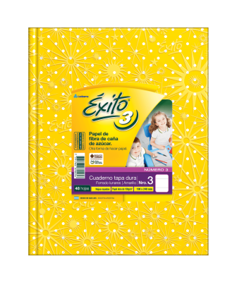 Cuaderno Éxito 19X24 Lunares T/D 48 Hjs Rayado Amarillo