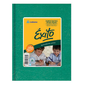 Cuaderno Éxito Forrado Td 100 Hjs Cuadriculado Verde