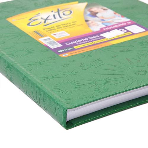 Cuaderno xito 19x24 Forrado Td 100 Hjs Rayado Verde