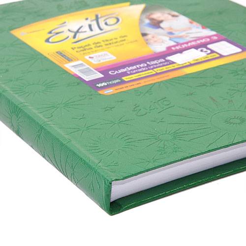Cuaderno Éxito 19X24 Forrado Td 100 Hjs Rayado Verde