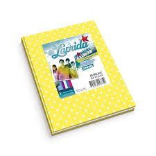 Cuaderno Laprida Lunares T/D 50 Hjs Rayado Amarillo
