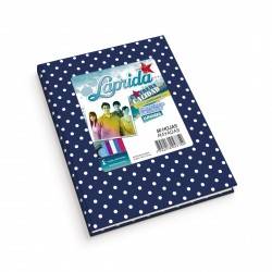 Cuaderno Laprida Lunares T/D 50 Hjs Rayado Azul