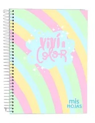 Cuaderno Mis Hojas Pastel 29,7 C/Esp X 100 Hjs Rayado