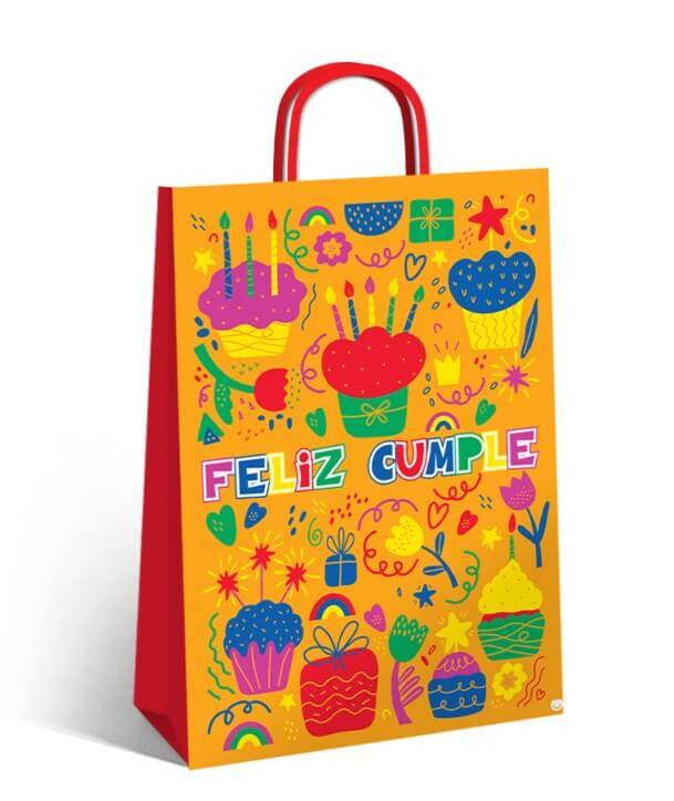 Bolsa P/Regalo Romipack Feliz Cumple 30X41
