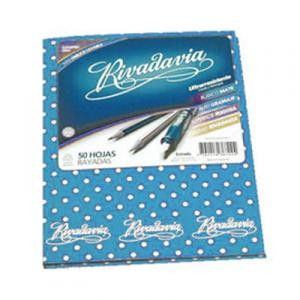 Cuaderno Rivadavia T/C Lunares Celeste 50H Ray