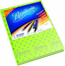 Cuaderno Rivadavia T/C Lunares Gris/Vde Mza 50H Ray