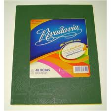 Cuaderno Rivadavia Abc 19x24 Forrado T/d 98 Hjs Rayado Verde