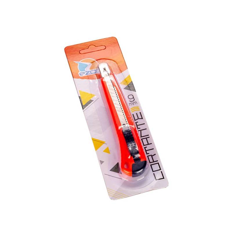 Cutter Chico 9Mm Plastico C/Guia De Metal Ezco