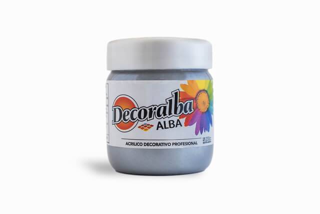 Decoralba Acrílico Pote 200 Ml 478 - Plata