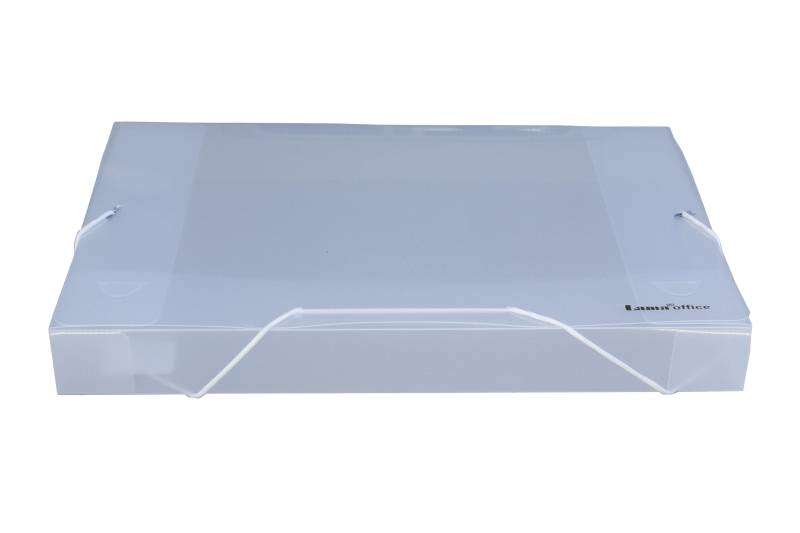 Caja Archivo C/Elast Oficio 4 Cm Polip Lama Cristal Dc403F