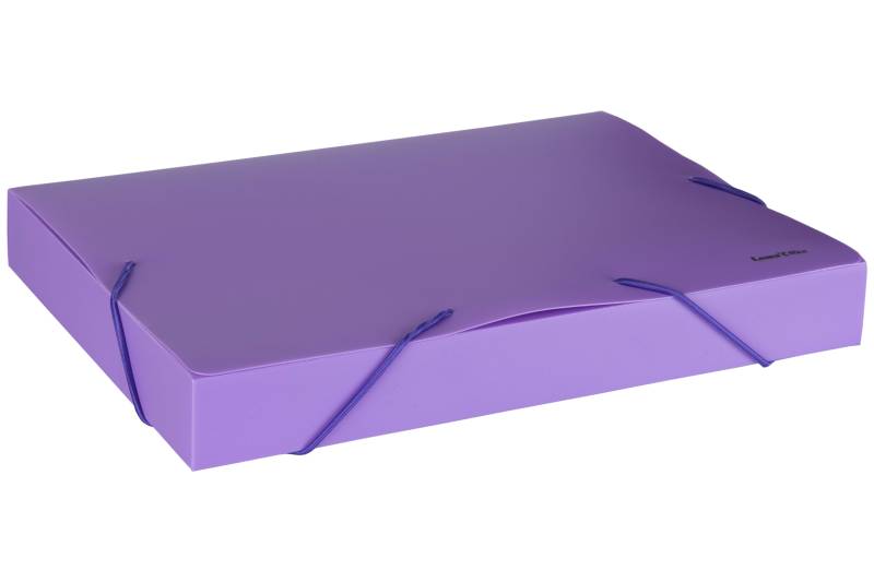 Caja Archivo C/Elast Oficio 4 Cm Polip Lama Pastel Lila Dc403