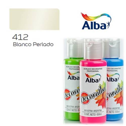 Decoralba Acrílico 60 Ml 412 - Blanco Perlado