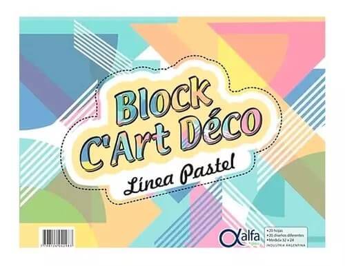 Block Alfa Art Deco 20 Hjs Pastel