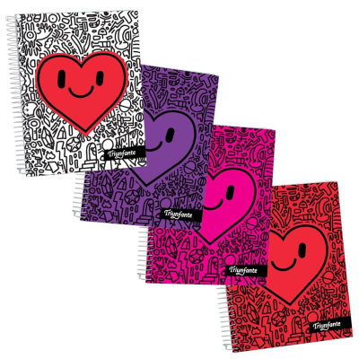 Cuaderno Triunfante Corazón 16X21 C/Esp X 100 Hjs Cuadriculado