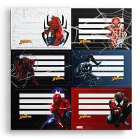 Etiqueta Escolar Mooving (2X6) Spiderman 301101