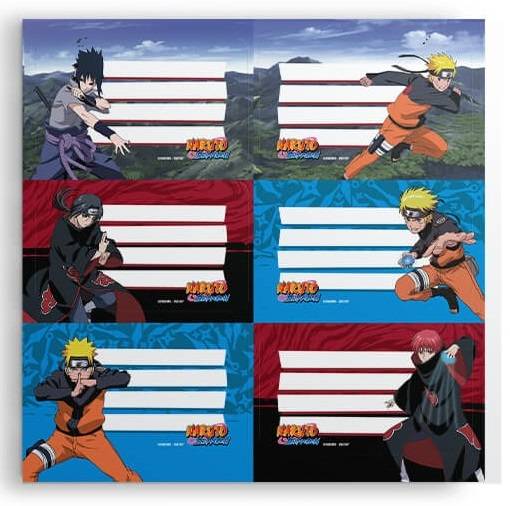 Etiqueta Escolar Mooving (2X6) Naruto 301243