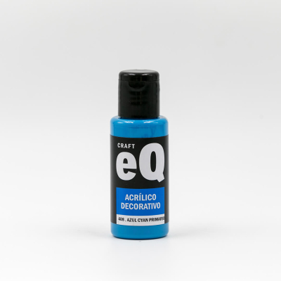 Acrílico Decorativo 408 Eq 50 Cc Azul Cyan Primario