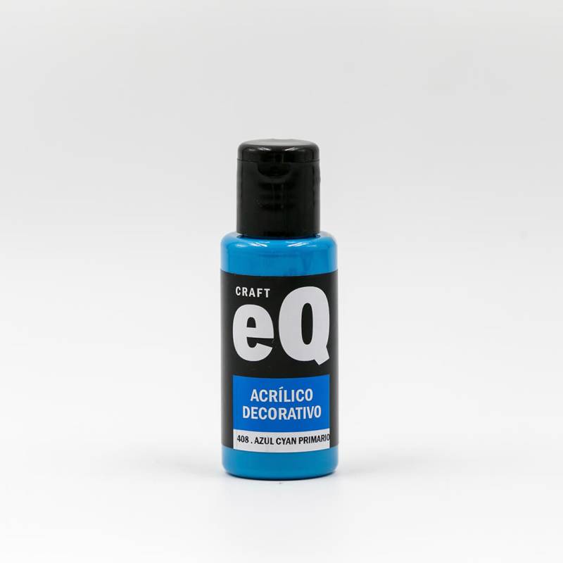Acrílico Decorativo 408 Eq 50 Cc Azul Cyan Primario