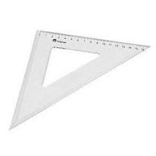 Escuadra Escolar Pizzini 20 Cm X 45º Paq X 10 Unid