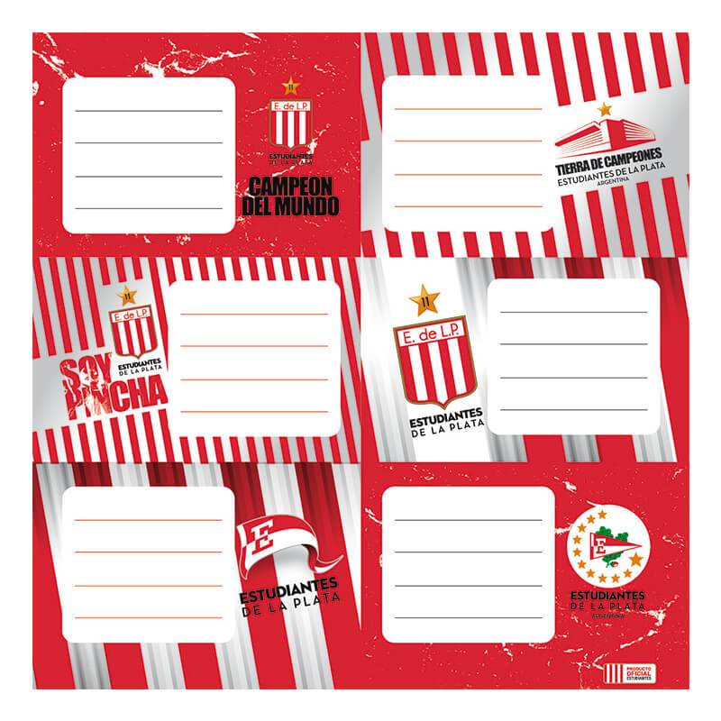 Etiqueta Escolar Mooving (2X6) Estudiantes De La Plata 301181