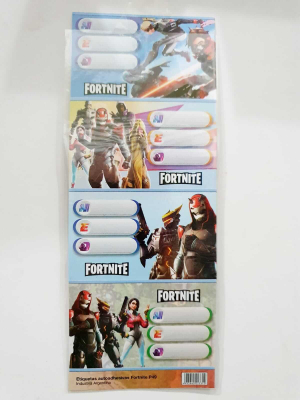 Etiqueta Escolar X 12 Unid Oliver Fornite