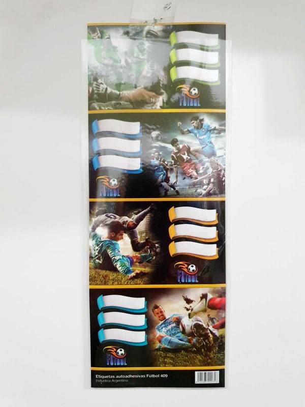 Etiqueta Escolar X 12 Unid Oliver Futbol