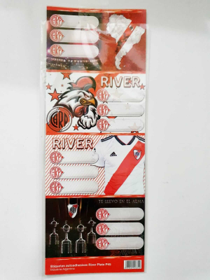 Etiqueta Escolar X 12 Unid Oliver River Plate