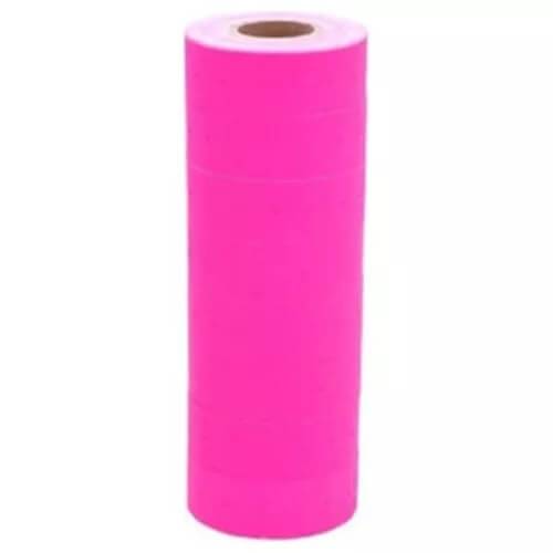 Etiquetas Fluo Rosa Tubo X 10 Rollos P/Precios
