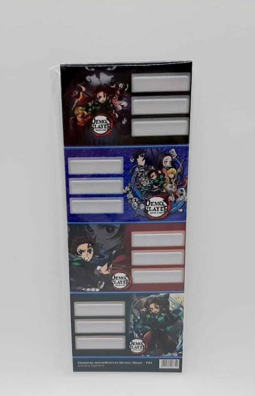 Etiqueta Escolar X 12 Unid Oliver Demon Slayer