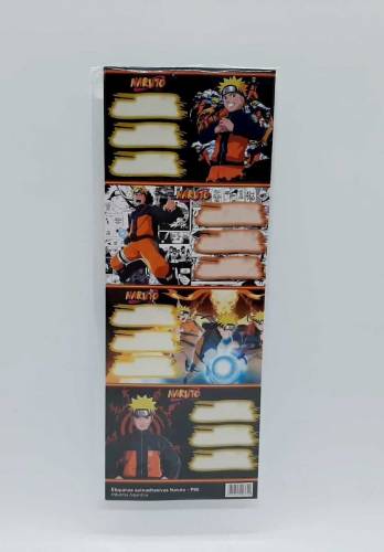 Etiqueta Escolar Maucci X 12 Unid Naruto