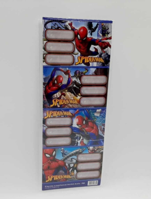 Etiqueta Escolar X 12 Unid Oliver Spiderman