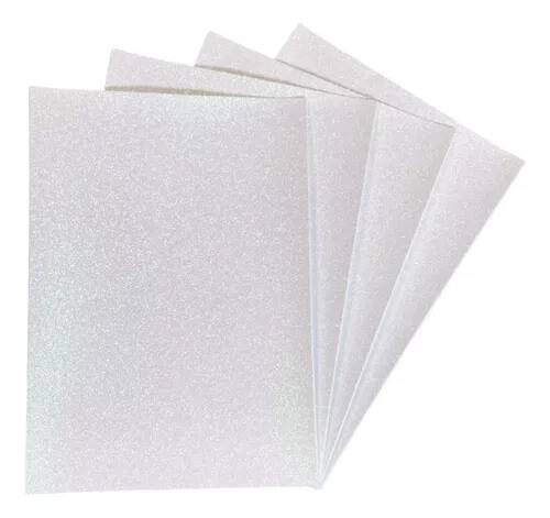 Goma Eva Super Glitter 40X60 Blanco