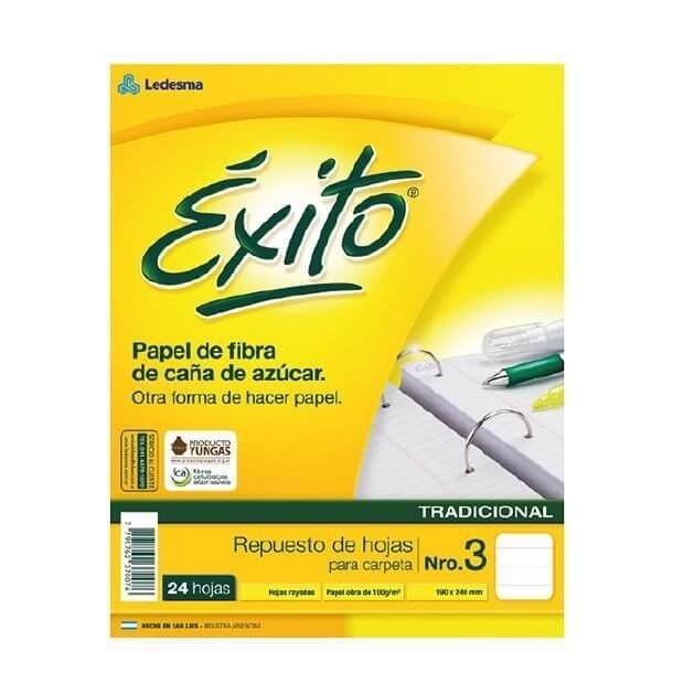 Repuesto Éxito Ecologico Nº3 X 24H Rayado
