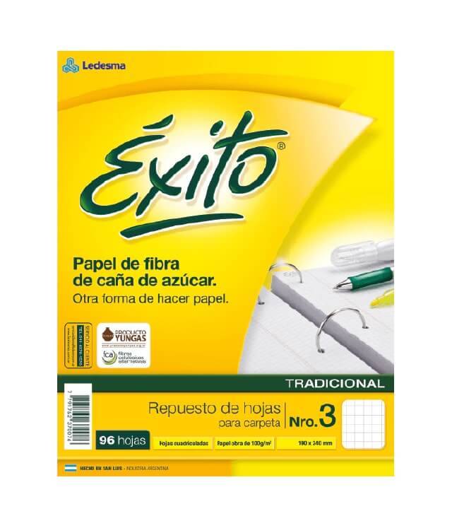 Repuesto Éxito Ecologico Nº3 X 96H Cuadriculado