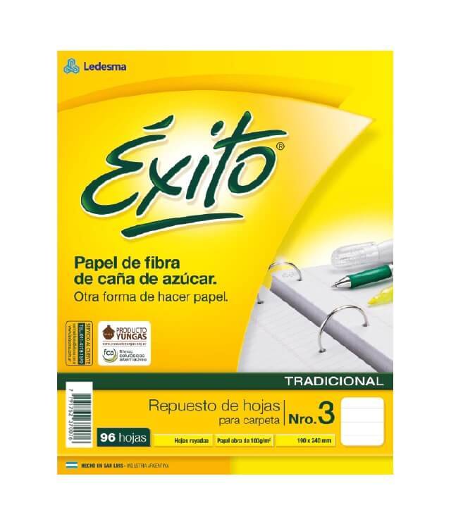 Repuesto Éxito Ecologico Nº3 X 96H Rayado