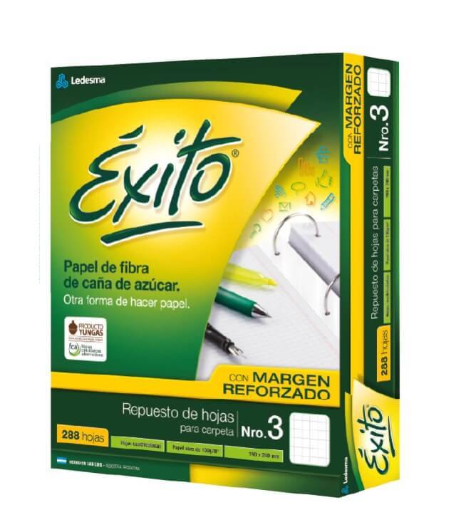 Repuesto Éxito C/Margen Reforzado Nº3 X 288H Cuadriculado