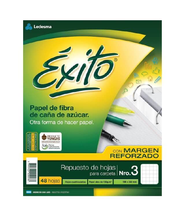 Repuesto Éxito C/Margen Reforzado Nº3 X 48H Cuadriculado