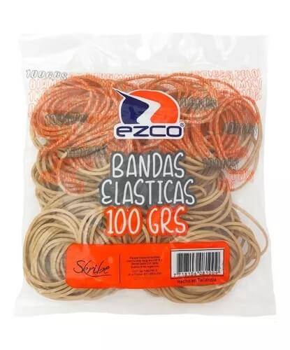 Bandas Elasticas Ezco (Diam 38Mm) Bolsa X 100 Grs