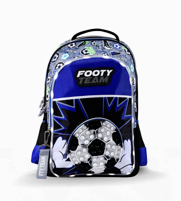 Mochila Footy Espalda Gde F1793 Fútbol Pop It C/Led 18
