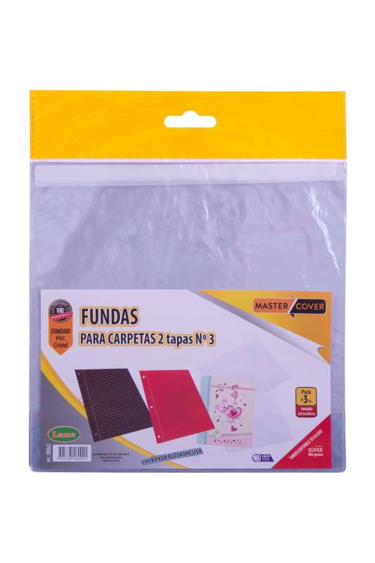 Funda Pvc 2626 P/Carpeta N°3 X 3 Unid